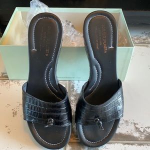 Donald J Pliner Kogi Shine Napa Sandals black size 9